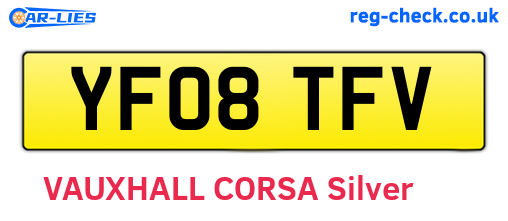 YF08TFV are the vehicle registration plates.