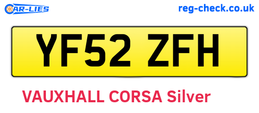 YF52ZFH are the vehicle registration plates.
