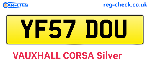 YF57DOU are the vehicle registration plates.