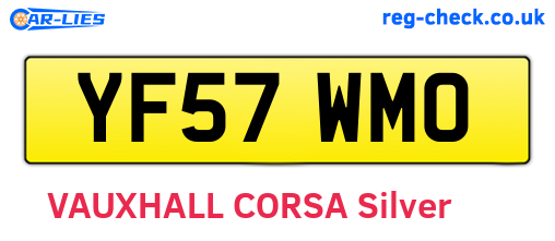 YF57WMO are the vehicle registration plates.