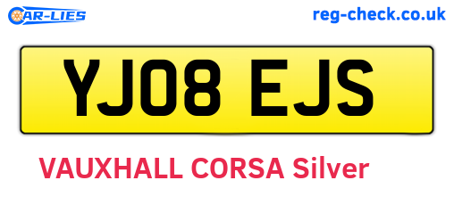 YJ08EJS are the vehicle registration plates.