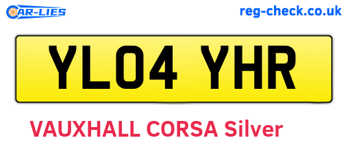 YL04YHR are the vehicle registration plates.