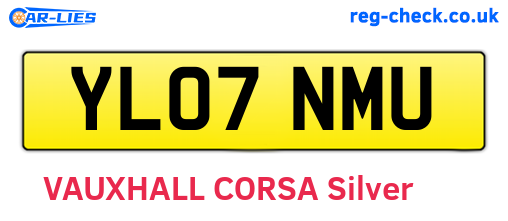 YL07NMU are the vehicle registration plates.