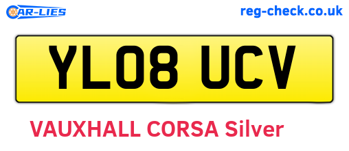 YL08UCV are the vehicle registration plates.