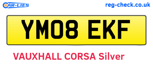 YM08EKF are the vehicle registration plates.