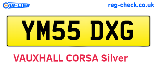 YM55DXG are the vehicle registration plates.