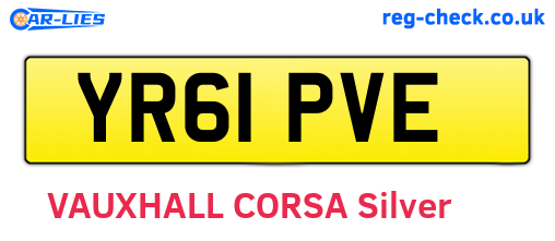 YR61PVE are the vehicle registration plates.