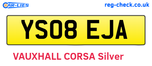 YS08EJA are the vehicle registration plates.
