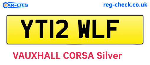 YT12WLF are the vehicle registration plates.