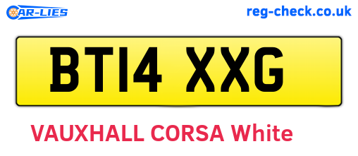 BT14XXG are the vehicle registration plates.