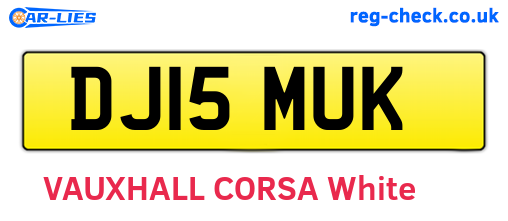 DJ15MUK are the vehicle registration plates.