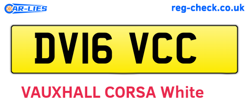 DV16VCC are the vehicle registration plates.