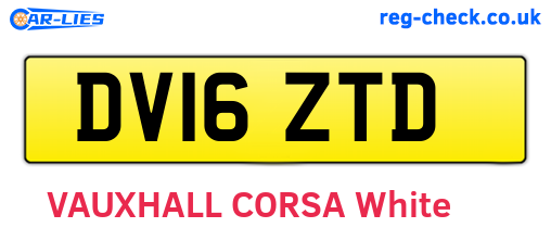 DV16ZTD are the vehicle registration plates.