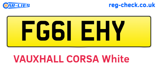 FG61EHY are the vehicle registration plates.