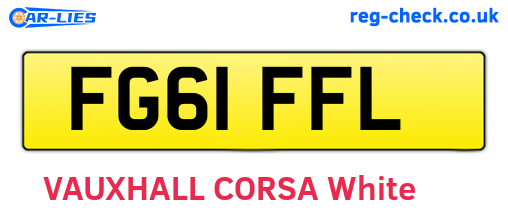 FG61FFL are the vehicle registration plates.