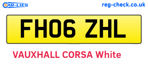 FH06ZHL are the vehicle registration plates.