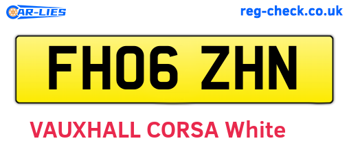 FH06ZHN are the vehicle registration plates.