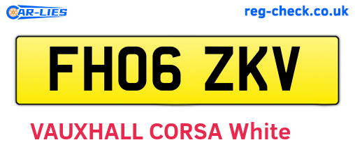 FH06ZKV are the vehicle registration plates.