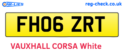 FH06ZRT are the vehicle registration plates.
