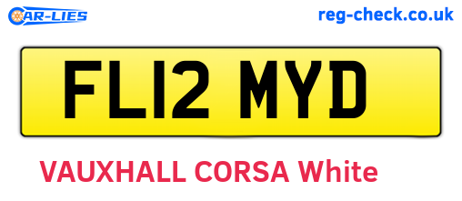 FL12MYD are the vehicle registration plates.