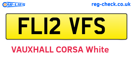 FL12VFS are the vehicle registration plates.