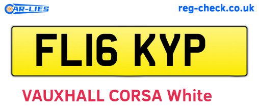 FL16KYP are the vehicle registration plates.