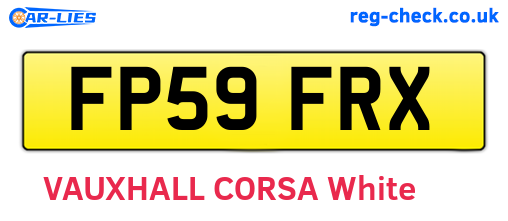 FP59FRX are the vehicle registration plates.