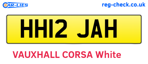 HH12JAH are the vehicle registration plates.