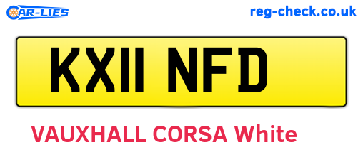 KX11NFD are the vehicle registration plates.