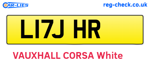 L17JHR are the vehicle registration plates.