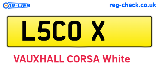 L5COX are the vehicle registration plates.