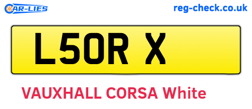 L5ORX are the vehicle registration plates.