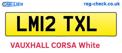 LM12TXL are the vehicle registration plates.