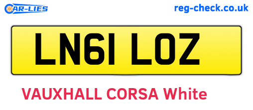 LN61LOZ are the vehicle registration plates.