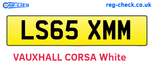 LS65XMM are the vehicle registration plates.