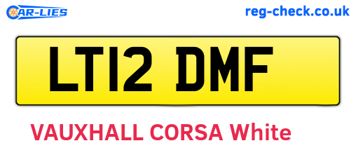 LT12DMF are the vehicle registration plates.