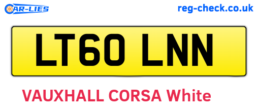 LT60LNN are the vehicle registration plates.