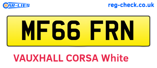 MF66FRN are the vehicle registration plates.
