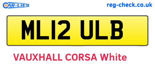 ML12ULB are the vehicle registration plates.
