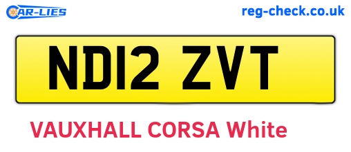 ND12ZVT are the vehicle registration plates.
