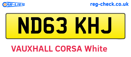 ND63KHJ are the vehicle registration plates.