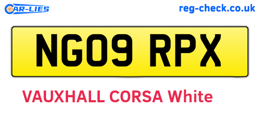 NG09RPX are the vehicle registration plates.