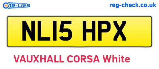NL15HPX are the vehicle registration plates.