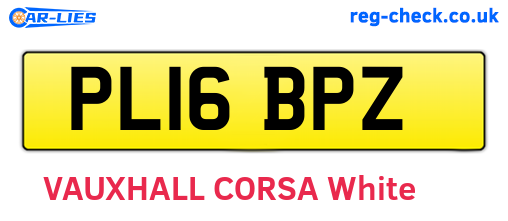 PL16BPZ are the vehicle registration plates.