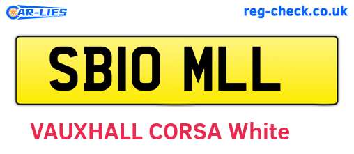 SB10MLL are the vehicle registration plates.