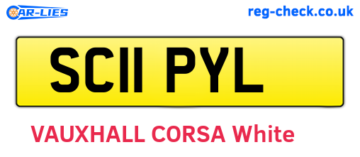 SC11PYL are the vehicle registration plates.