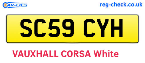 SC59CYH are the vehicle registration plates.