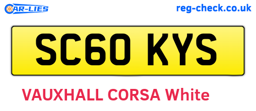 SC60KYS are the vehicle registration plates.