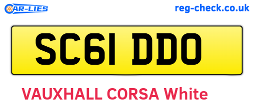SC61DDO are the vehicle registration plates.