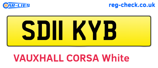 SD11KYB are the vehicle registration plates.